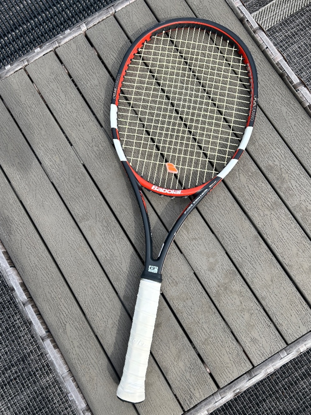 Babolat Pure Control Tour 320gr, 4 3/8, 16x20 Tennis Racquet - Black and Red